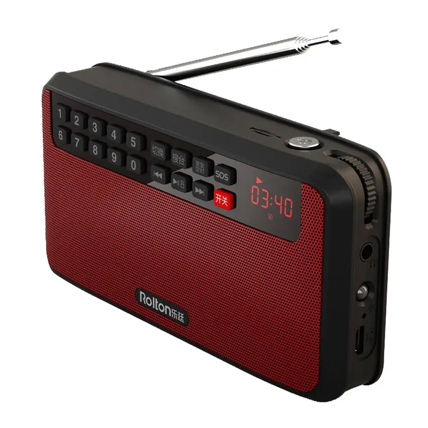 Mp3 плеер RoltonT60 мини портативные аудио колонки FM радио светодиодный экран