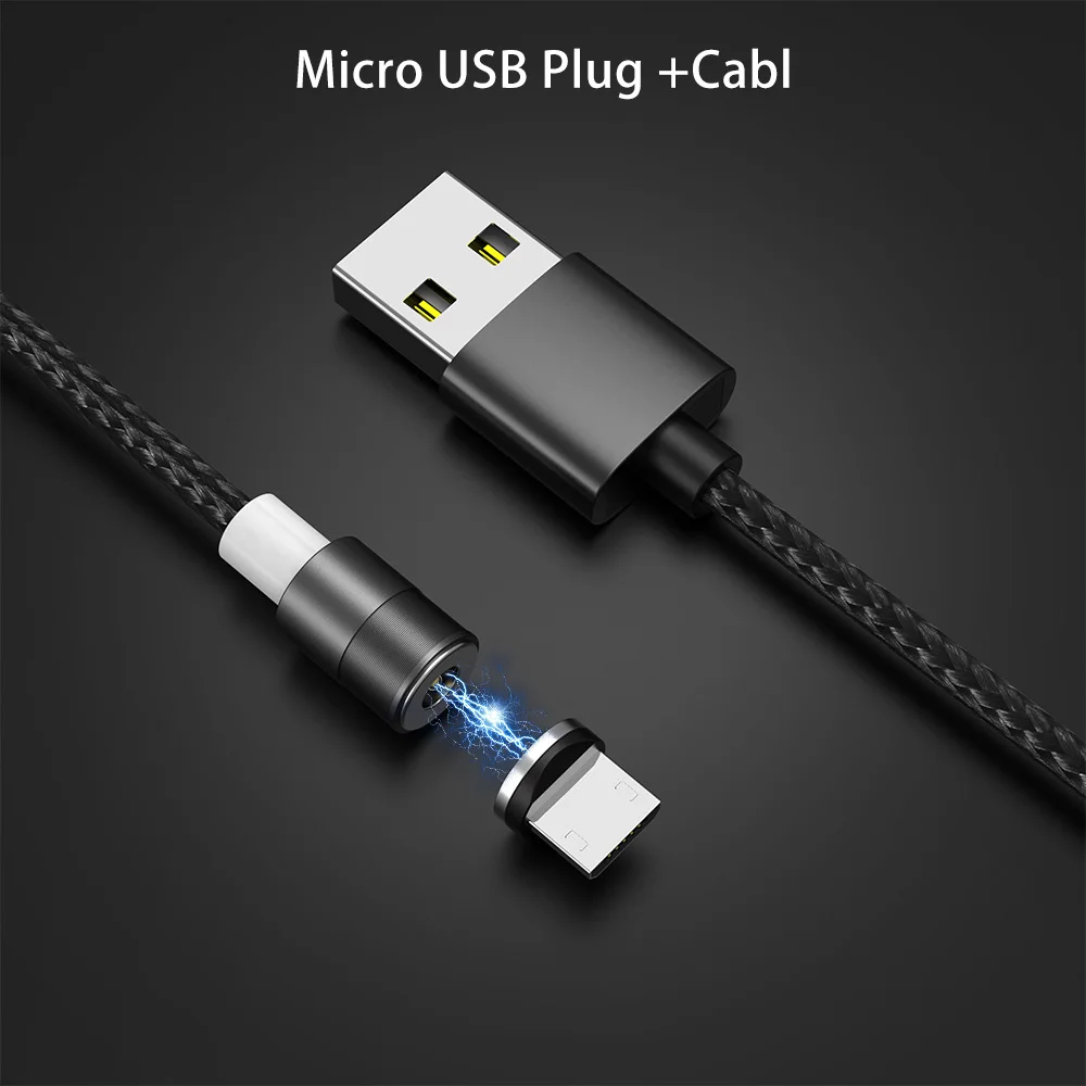 KISSCASE Универсальный Магнитный кабель для iPhone USB Дата проводной Micro type C кабель Быстрая зарядка для Xiaomi huawei зарядное устройство адаптер - Цвет: Micro Cable