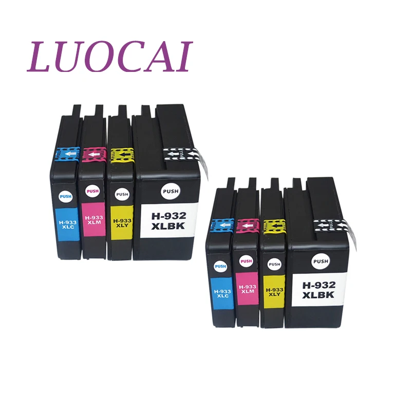 Совместимые чернильные картриджи LuoCai для hp 932 933 XL OfficeJet 6100 6600 6700 7110 7610 картридж