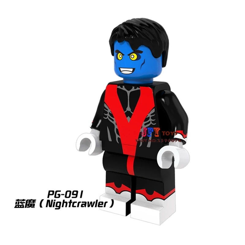 

Single Sale superhero marvel Nightcrawler Comics building blocks model bricks toys for children brinquedos menino