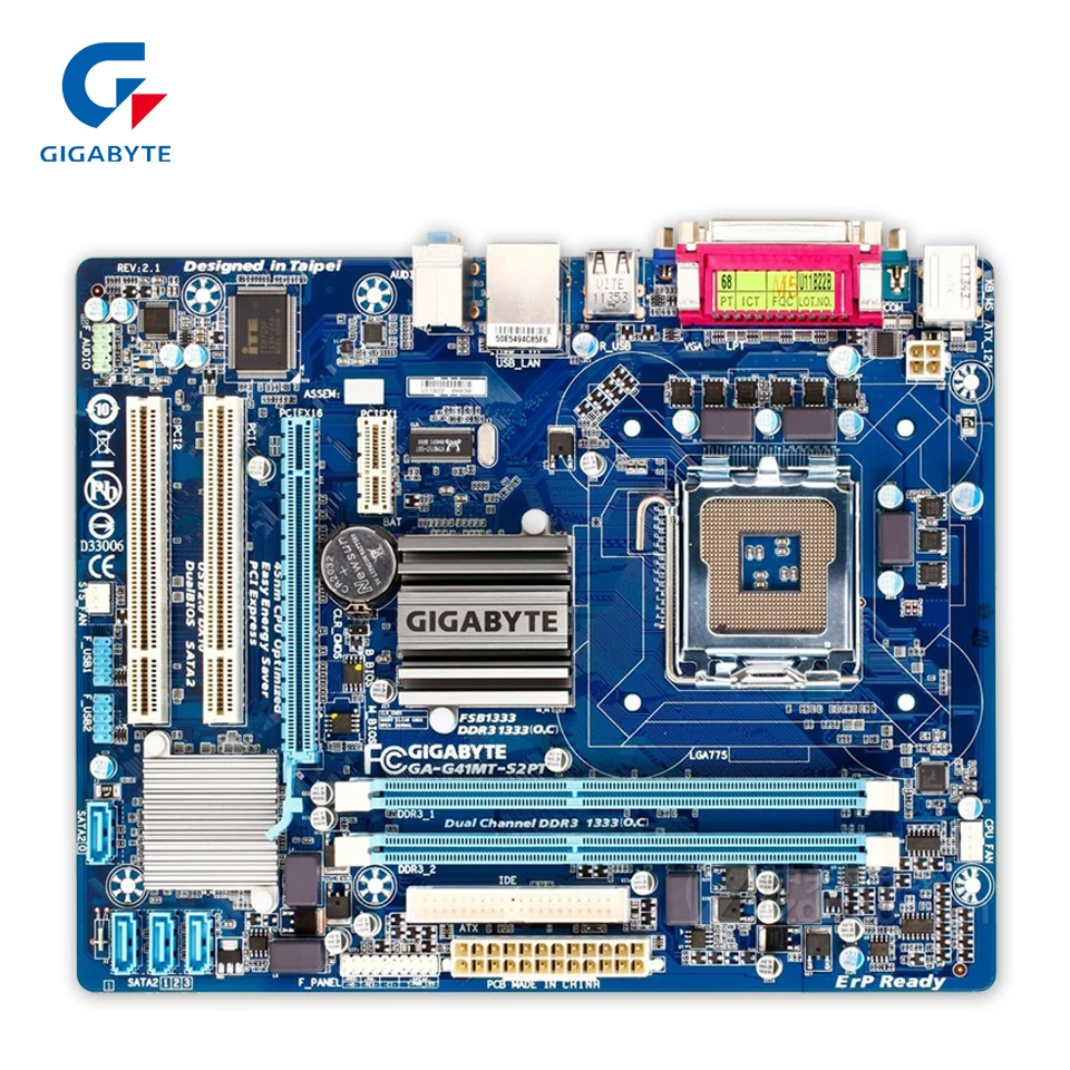 Gigabyte GA-G41MT-S2PT Original Used Desktop Motherboard G41MT-S2PT G41 LGA 775 DDR3 8G SATA2 USB2.0 Micro-ATX asus original ga g41mt s2 lga 775 ddr3 g41mt s2 8gb fully integrated g41 desktop motherboard