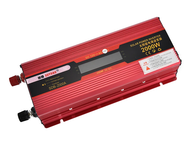 Xuyuan 12V to 110V 2000W Car On Board Inverter LCD Display Converter