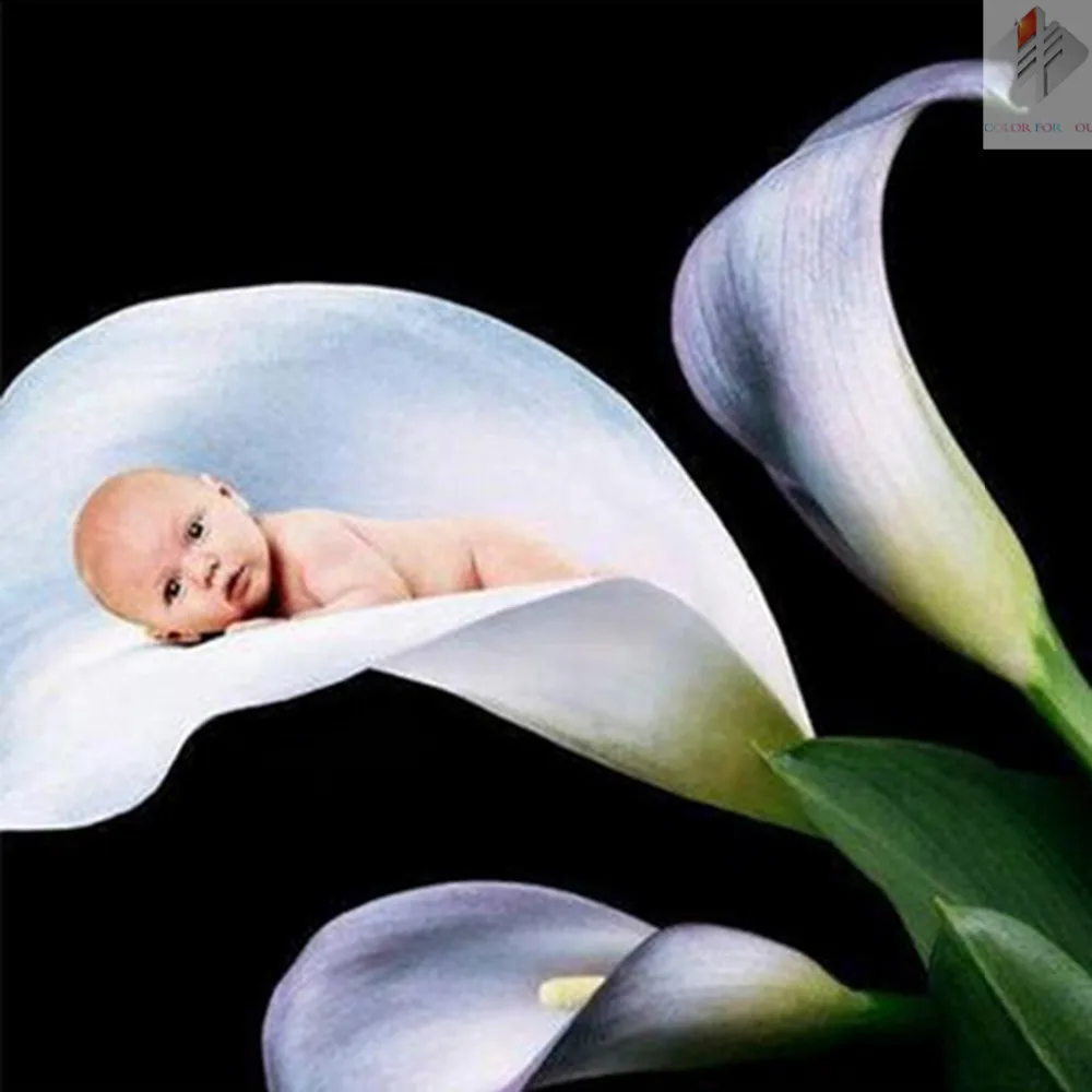 

Diamond Painting Embroidery lily baby 30x30cm diamond mosaic Needlework DIY 3D Rhinestone Drill Needlework Cross Stitch Kit