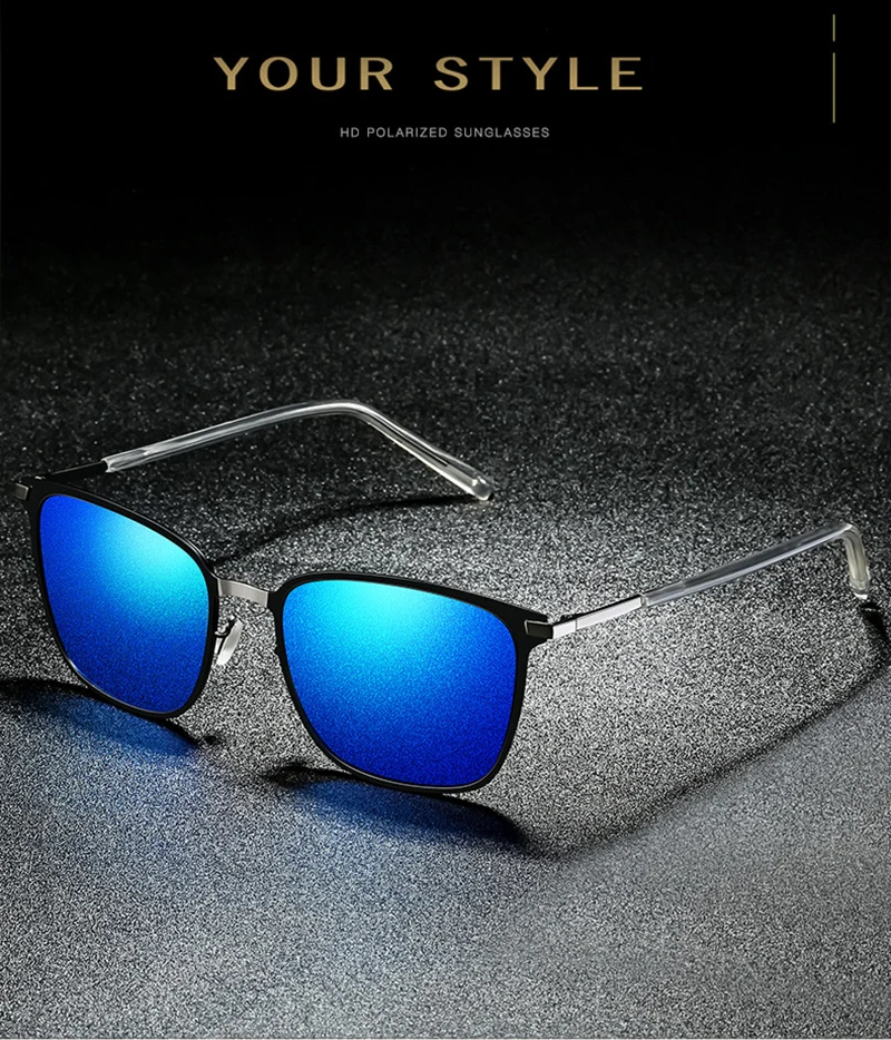 SHAUNA ультралегкие квадратные поляризованные солнцезащитные очки для мужчин, солнцезащитные очки для вождения, Настраиваемые диоптрий, защита от уф400 лучей