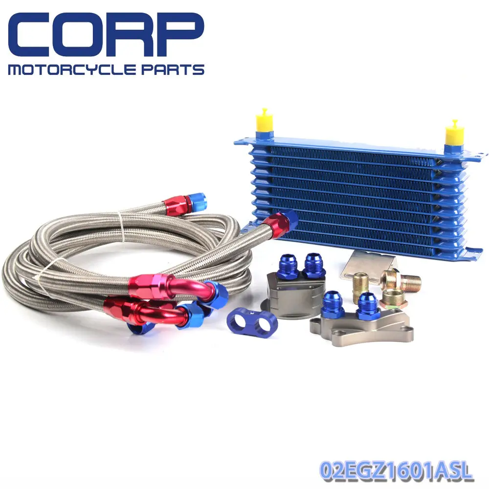 10 ROW OIL COOLER KIT FOR NISSAN Silvia S13 S14 S15 180SX 200SX 240SX