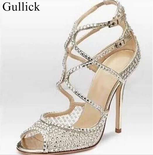 embellished high heel sandals