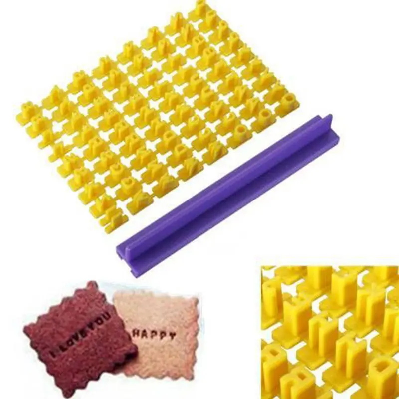 

Hot New Alphabet Letter Number Biscuit Cookie Cutter Press Stamp Embosser Cake Fondant Mould Molds Baking Pastry Decor Tools Set