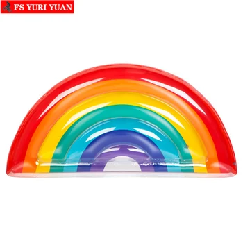 

Summer Party Rainbow Inflatable Pool Float toys Cooler Beach Men & Women Colorful Swimming Ring