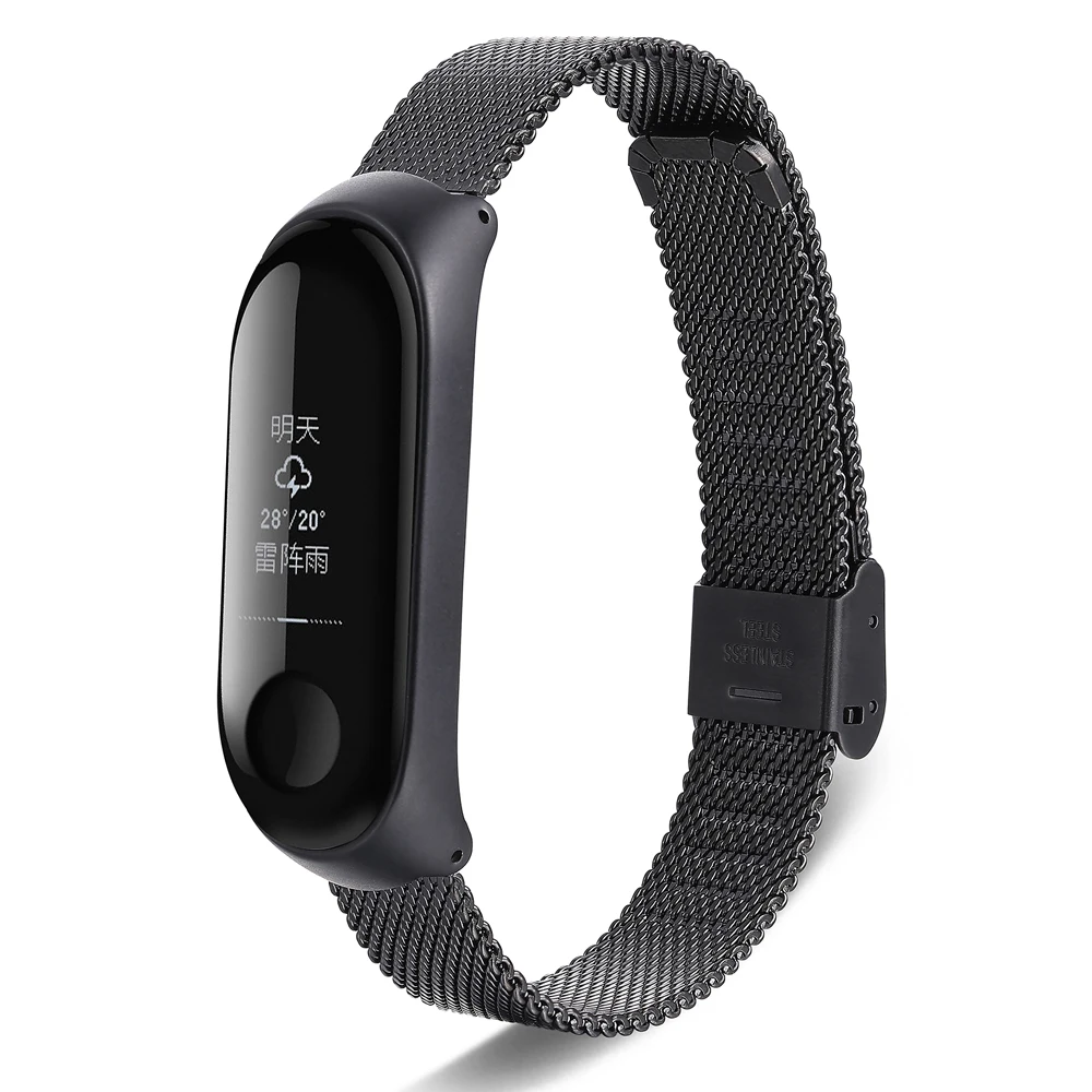 Для Xiaomi Mi band 4 3 металлический ремешок xiaomi band4 браслет из нержавеющей стали