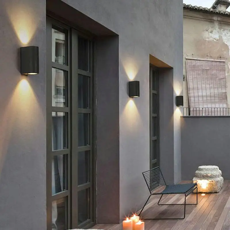 2*6W COB LED wall lamp double side up and down wall light outdoor IP65