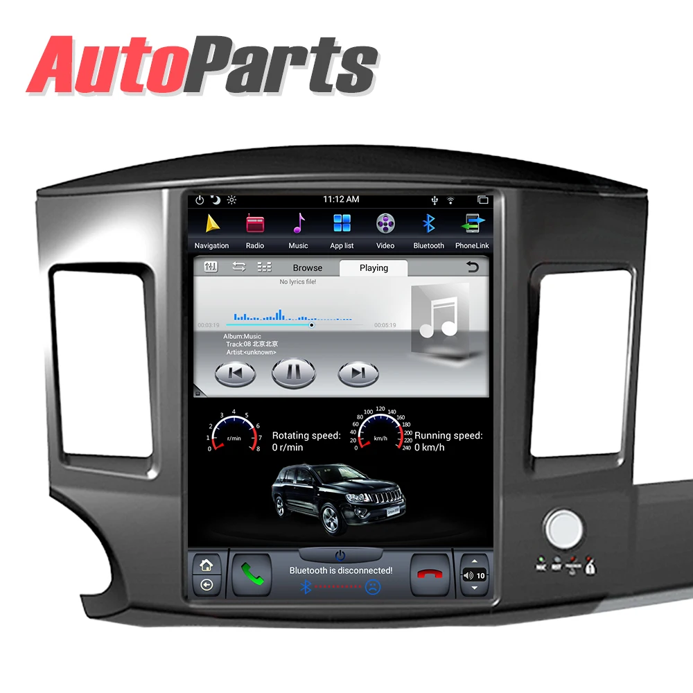 Sale Android 8.1 IPS 6 core 4GB RAM Tesla style Car DVD GPS Navigation for Mitsubishi Lancer 2007 - 2017 head unit multimedia radio 3