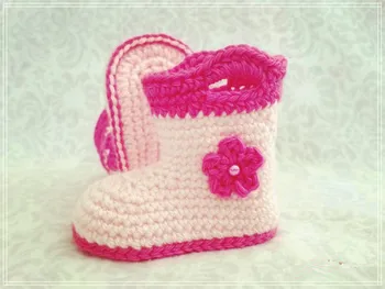 

Baby crochet Booties warm to wear