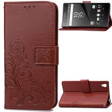 Para samsung galaxy s6 edge trébol de cuatro hojas flor en relieve de cuero de lujo caja del teléfono para sumsung coperture del telefono