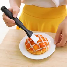 Barbecue brush oil brush high temperature long handle plastic kitchen baking brush food cooking brush baking tool 2 piece set plastic kitchen cooking oil brush bottle for barbecue frying orange