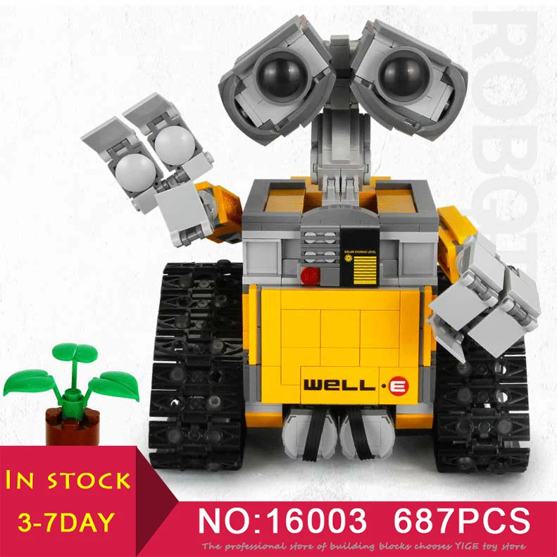 

LEPIN 16003 687PCS Ideas Series Robot WALL E compatible LegoINGlys 21303 Set Model Building Kits Blocks Bricks toys