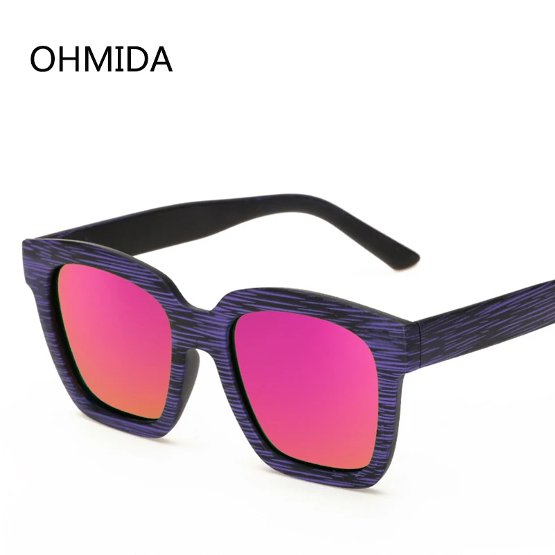 Женские и мужские солнцезащитные очки OHMIDA прямоугольные в стиле ретро синие
