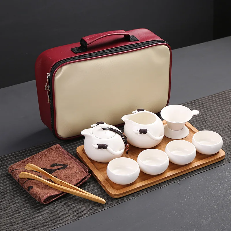A pot of four cups of tea set Ding travel bag special offer Ceramic Teapot manufacturers selling customized logo A pot of four cups of tea set Ding travel bag special offer Ceramic Teapot manufacturers selling customized logo