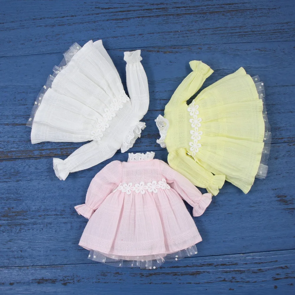 Кружевное платье blyth doll с ледяным цветком; одежда принцессы; комплекты для девочек