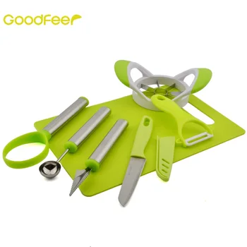 

Goodfeer 7pcs/set Fruit Tools Set Chopper Board Fruit Knife Apple Corers Fruit Peelers Slicer Multi function Kitchen Gadgets