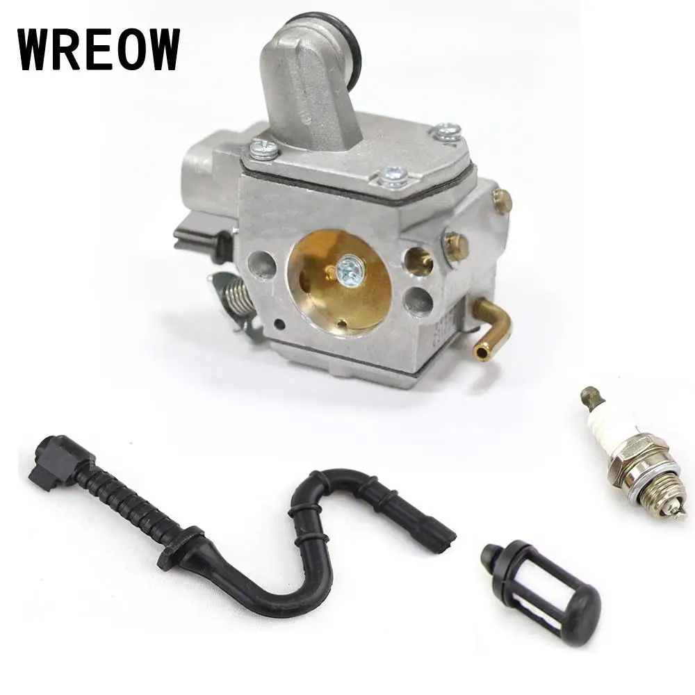 High Performance Engine MS361 Carburetor Carb Kit Set with Fuel Line