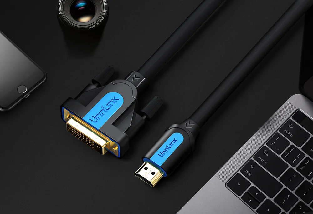 Unnlink HDMI к DVI DVI-D 24+ 1 pin кабель UHD 4K двунаправленный DVI к HDMI адаптер для проектора ТВ MI Box компьютер 3 м 5 м 8 м 15 м