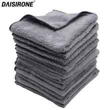 12PCS 35 35cm Microfiber Coral Velvet Plush Microfiber Car Cleaning Cloths Car Care Wax Polishing Detailing