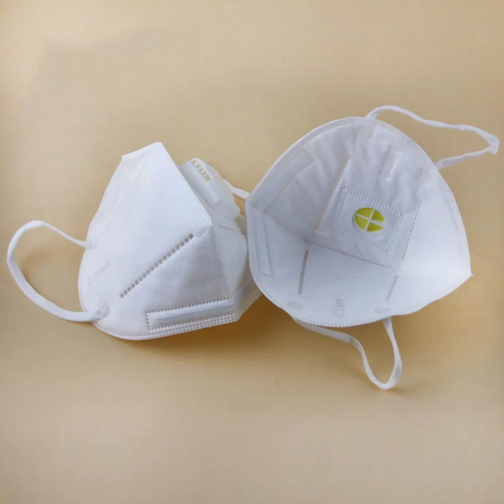 

10 Pcs Folding Nonwoven Valved Safety Anti-Dust Activated Carbon Charcoal Particulate Respirator Face Mask