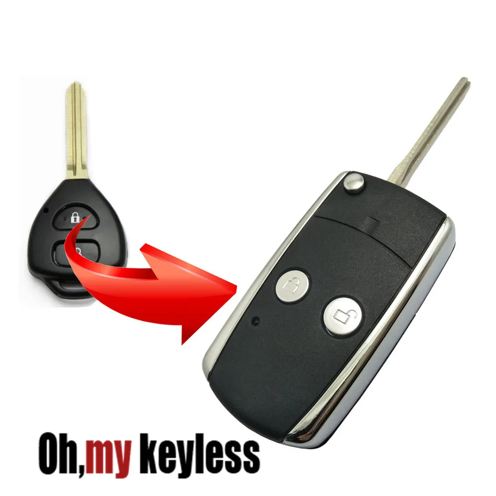 2 button modified key shell for toyota corolla keyless entry remote
