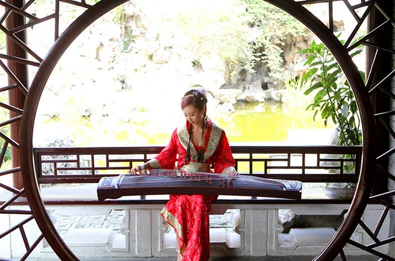 Китай Guzheng профессиональные музыкальные инструменты Zither копание инкрустация