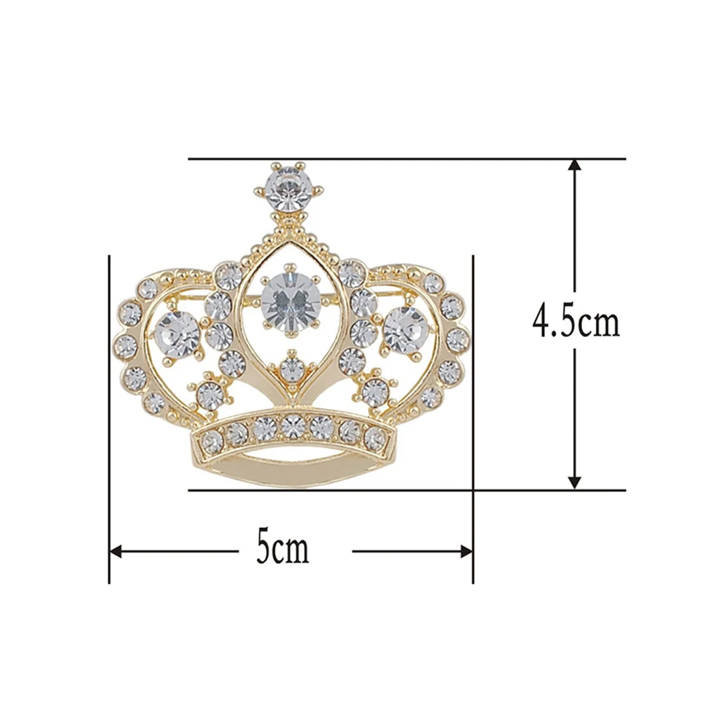 Женская Брошь В Виде Короны, имитация кристалла, белая K свадебная брошь для женщин