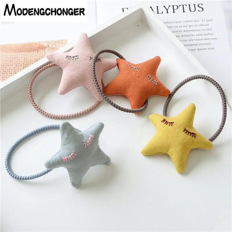 

Lovely Cartoon Fox Rabbit Bow Hair Rope Cute Star Heart High Elasticit Headband Rubber Hair Band Girls Hair Tie Hair Accessories