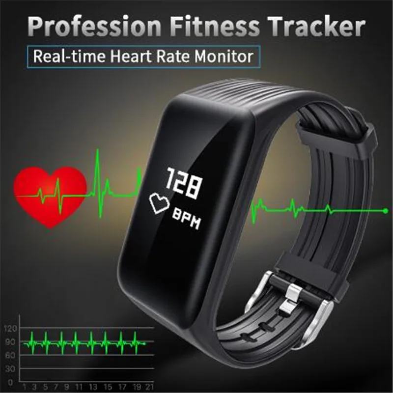 

Bluetooth K1 Smart band Activity Fitness Tracker Sport Bracelet Wristband Pedometer For IOS Xiaomi PK M2 TW64 ID115 F1 B3 M3