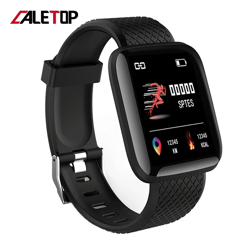 

CALETOP ID116 Plus Smartwatch Blood Pressure Oxygen Heart Rate Monitor Message Push Smart Bracelet Call Sedentary Reminder Alarm