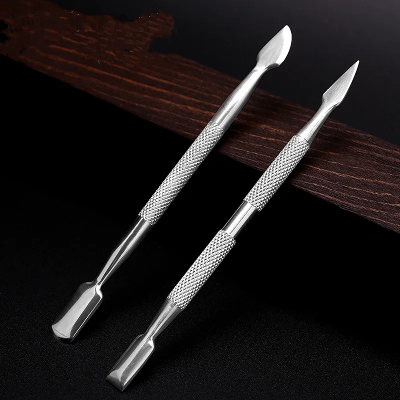 

2 Way Pusher Professional Nail Tools Cuticle Pusher UV Gel Polish Remover Cutter Nail Art Care Manicure Spoon Beauty Cleaner Kit