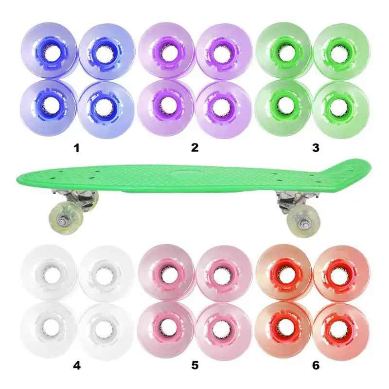 4 шт красочные фрукты форма PU износостойкие роликовые колеса для встроенных коньков скутеры аксессуары для скейтборда
