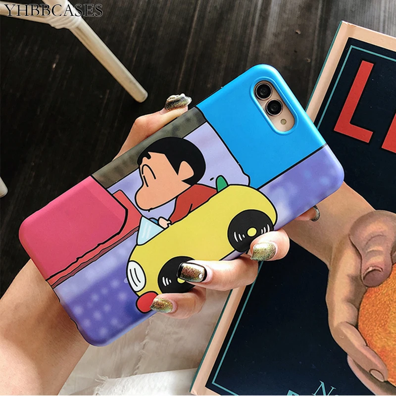 

YHBBCASES For Huawei P30 P20 Pro Candy Color Soft Case Japan Cartoon Crayon Phone Cover For Huawei Mate 10 20 Pro Honor V20 9 10