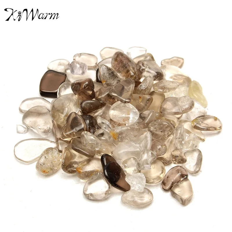 

KiWarm DIY 100g Bulk Tumbled Smoky Quartz Crystals Polished Smokey Stones for Fhish Tank Aquarium Decorative Material Crafts