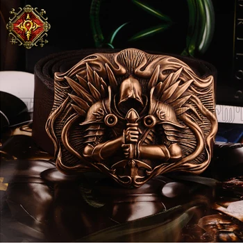 

OGRM Archangel Tyrael belt buckle men metal belts luxury bronze buckle men belt gifts for boysboyfriend Valentine's Day present