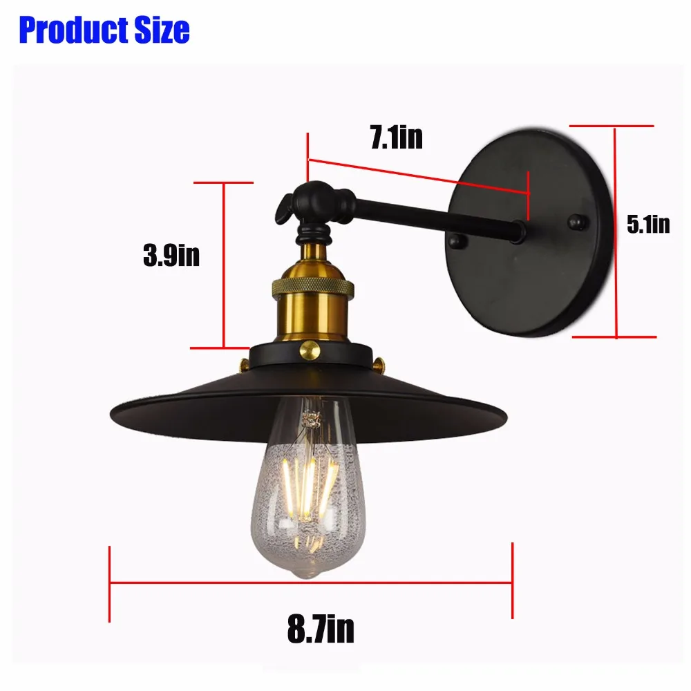 HuaXinV Wall Luminaire Led Retro Lamp 3W E26 Base Sconces Indoor Stair Light Fixture Up Down Lights for bedroom | Лампы и освещение