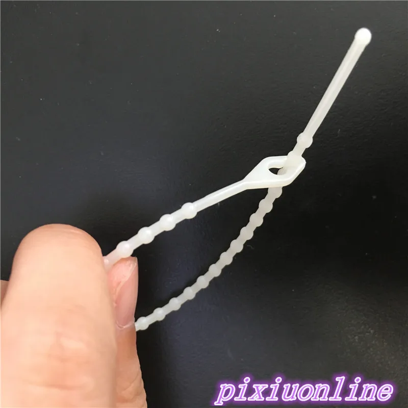 100pcs DS140Y Beaded Nylon Cable Ties Releasable 3*180mm Width 2.5mm