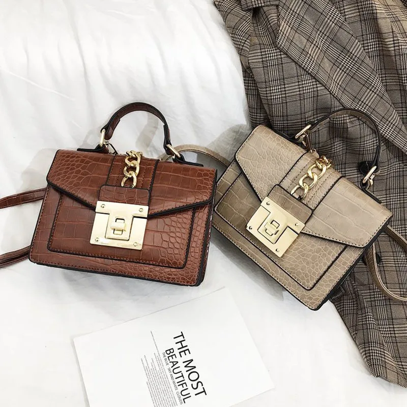 New Retro Fashion Women Handbag Stone Pattern Quanlity PU Leather Small Square Shoulder Bags Messenger Female Purse Bag SS3516 (7)