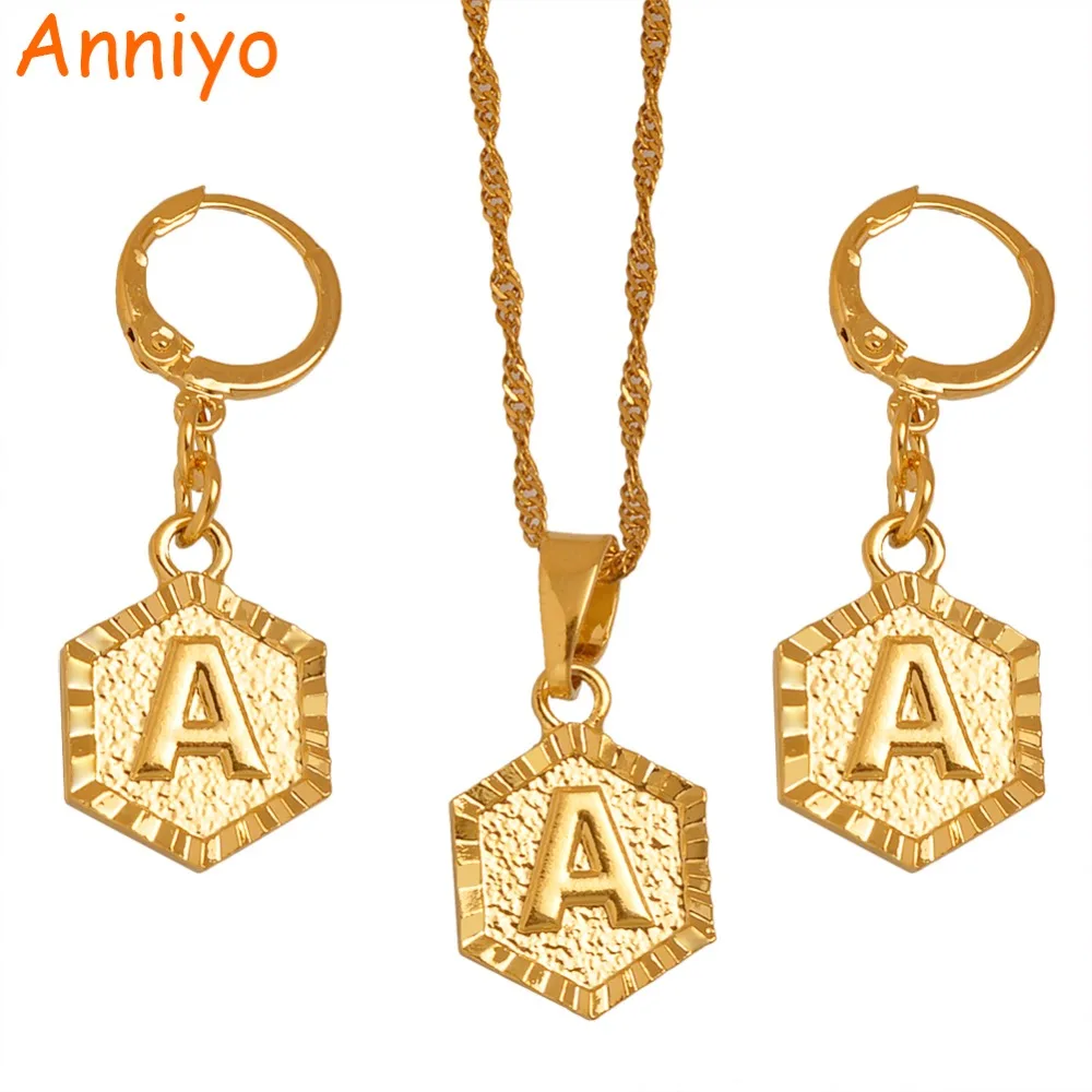 Anniyo A-Z Letters Gold Color Small Pendant Initial Necklace Chains for Women English Letter Jewelry Gifts #131906S цена Anniyo A-Z Letters Gold Color Small Pendant Initial Necklace Chains for Women English Letter Jewelry Gifts #131906S цены онлайн