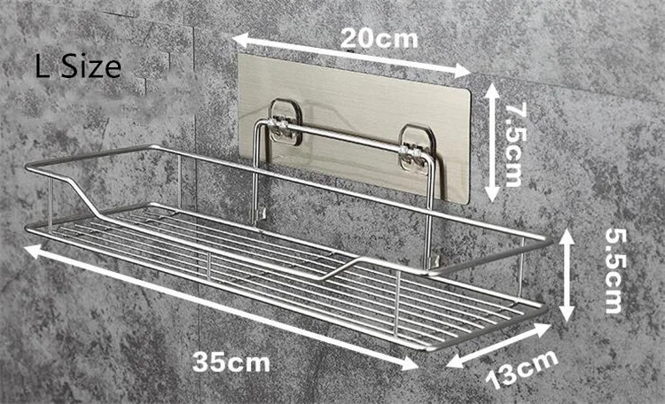 Однослойная полка из нержавеющей стали для ванной комнаты кухонная угловая полка Органайзер настенный держатель 3 размера