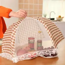 1 шт. кружевной зонтик стиль складной пищевой чехол Шестигранная марля сетка еда Настольный зонтик анти муха москитный кухонный гаджет инструмент для приготовления пищи