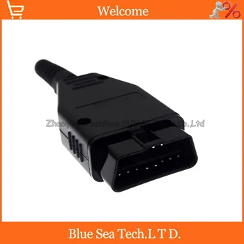 

16 Pin OBD2 12V male plug connector(include screw and shell etc.) for ECU OBD2 Test,Long type with PCB board 16P OBD connector