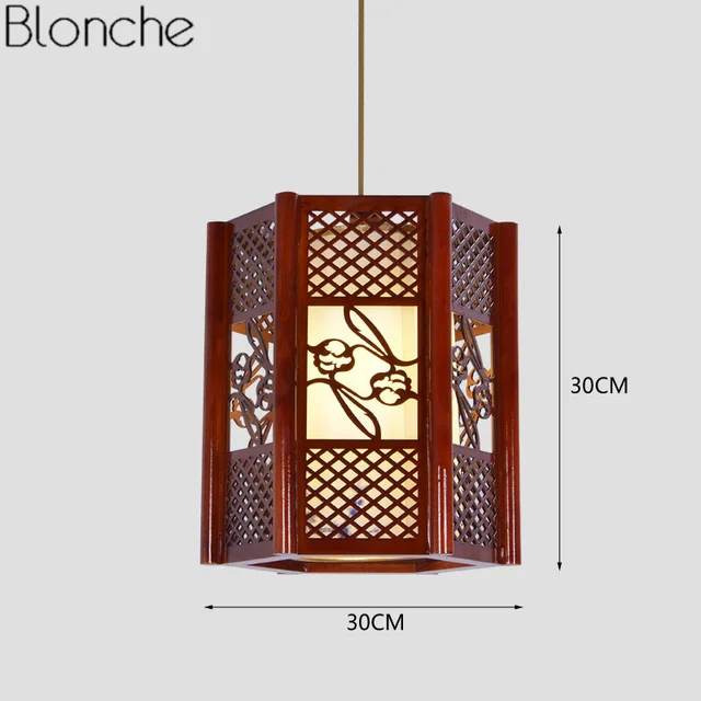 Us 56 99 19 Off Chinese Style Antique Wood Pendant Lights Sheepskin Lantern Lamp Hanging Luminaire For Restaurant Indoor Lighting Fixtures Decor In