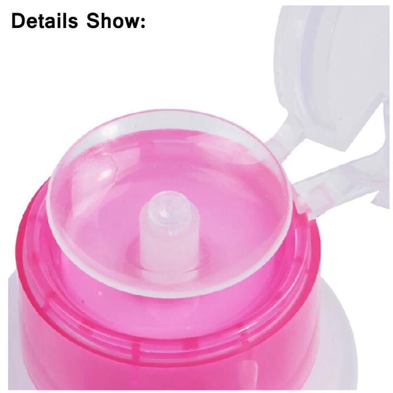 Empty pump dispenser nail polish liquid alcohol remover cleaner bottle nail art tools 1pcs nail art tools