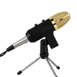 Usb микрофон для компьютерное караоке Mikrofon конденсатор звук микрофон с записывающим устройством с подставкой студия профессиональной