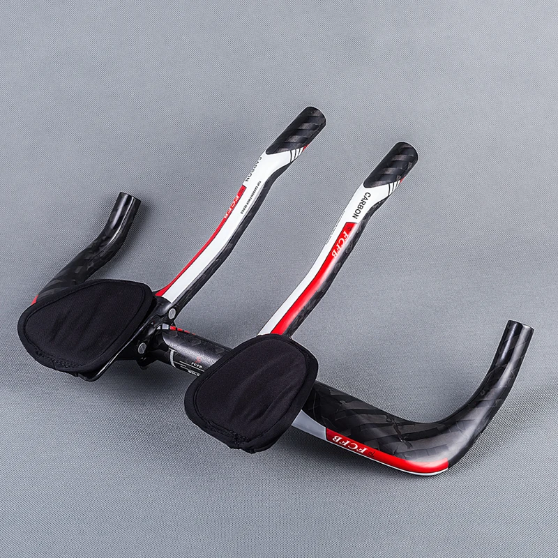 Matt carbon Fiber TT Handlebar Bicycle Aero Bar Tri Bar Cycling Rest Handlebar