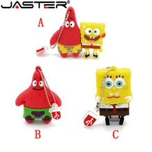 Jaster lovely дисковый мини-накопитель Губка Боб Патрик звезда Подарочный флеш-накопитель 4 ГБ 16 ГБ 32 ГБ 64 ГБ Губка Боб usb флеш-накопитель флешка